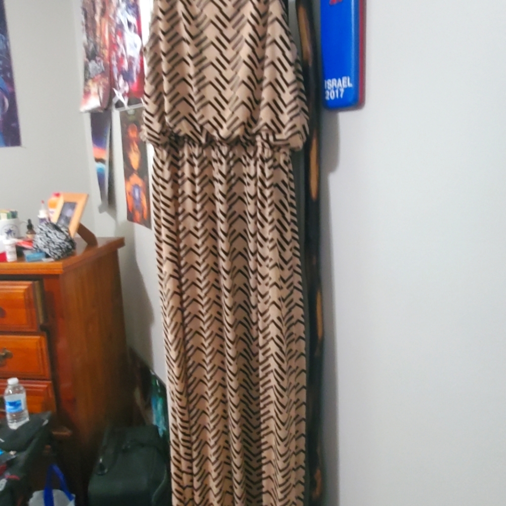 Tan maxi dress